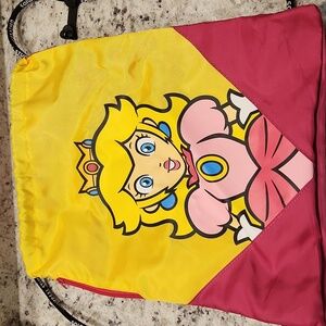 New Super Nintendo World Princess Peach Drawstring Backpack Universal Studios CA